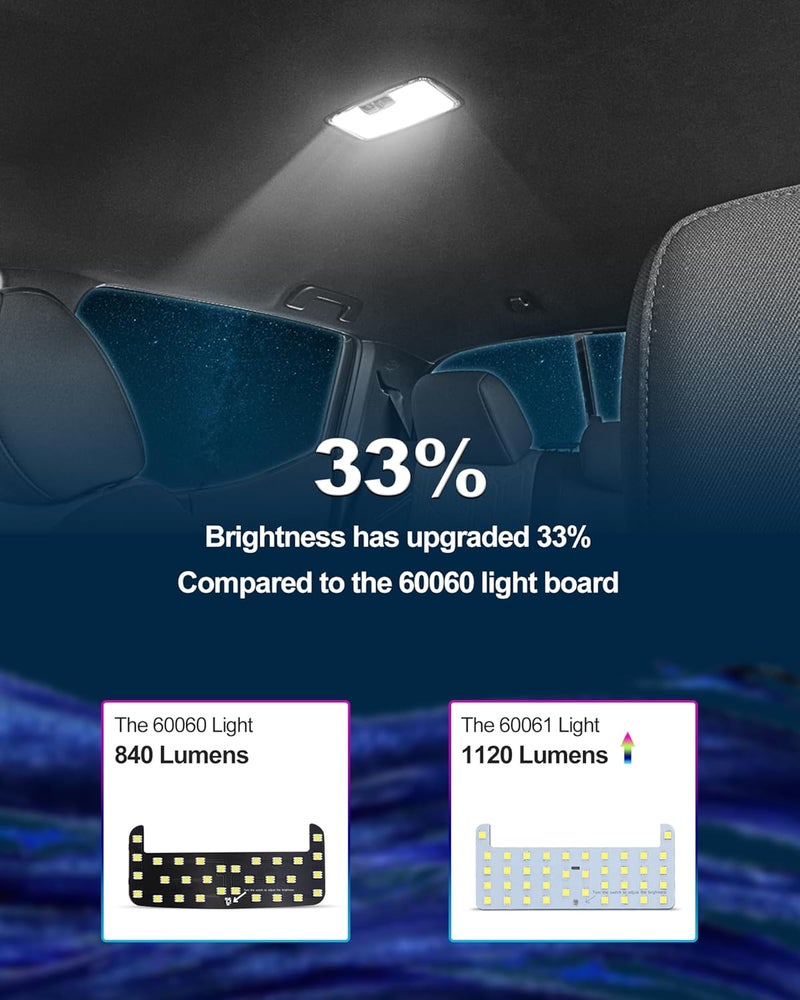 Zenhon Rear Dome LED Light Board,6000K White Light,Cab Interior Lamp Upgrade Accessories,Fit For Toyota 3rd Gen Tacoma (2016-2023),FJ Cruiser (all series),4Runner (2007-2024),RAV4 (2005-2021) - Image 2